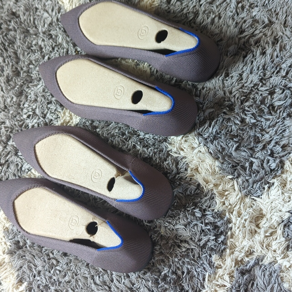 Rothy's Ponts in Mink Purple with Blue Heel Trim Size Women's 10 - Picture 8 of 9